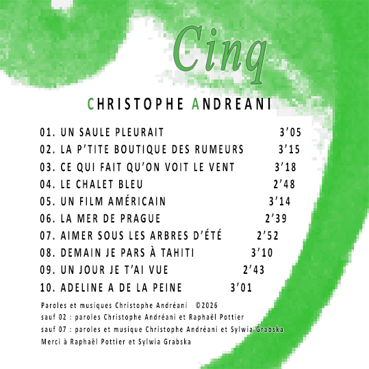 Christophe Andreani Chanson - Cinq
