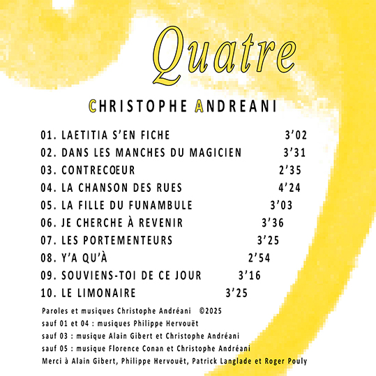 Christophe Andreani Chanson - Quatre